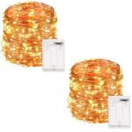 LTETTES LED Battery Powered Copper Wire Fairy String Light 8.5 cm and 100 Lights