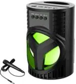 Glarixa Black D Bass Super Loud Double Subwoofer Heavy Bass Portable Speaker
