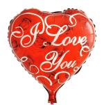 My Party Suppliers Valentines Day Decorative I Love You Red Heart Shaped Foil Balloons (pack of 2)