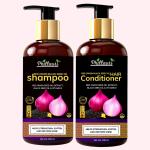 Phillauri Organic Product Red Onion Black Seed Oil Shampoo And Conditioner For Men And Women - 600 Ml (Pack Of 2)