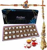 Fabbites Happy Rakhi Bhaiya Bhabhi Chocolates With Rakhi Combo 22 X 7 X 2.5 Cm