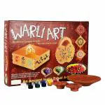 JAPSI Warli Art Painting Kit | Indian Art Forms Art and Craft DIY Kit | Ancient Indian Tribal Art Kit | Madhubani, Warli, Lippan, Mandala Arts | Great Learning Activity for Kids & Girls