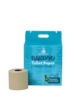 AshNatural Bamboo Toilet Tissue Paper Rolls-300 Pulls per Roll|100% Natural 3 Ply Ecofriendly, Soft, Absorbent & Skin Friendly Bathroom Wipes|Biodegradable |Chemical-free & Unbleached (Pack of 6)