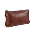 TRAVALATE Red Leather Toiletry Pouch