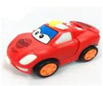 Globular 2 in 1 Pull Push Back Action Robot Car Toy for Kids, Racing Car Push Back Bump & Go Toy ( 1 PC Random Color)