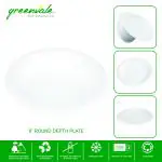 GREENVALE 6 Inch Disposable Plates | Sugarcane Paper Plates, Biodegradable | for Party, Birthday, Wedding, for Serving Dinner, Round Plate 151 mm Pack of 50 Plates
