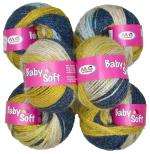 Simi Enterprise F-Mustard Acrylic Wool Baby Soft 4 Ply Wool Ball Hand Knitting Wool, Art Craft Soft Fingering Crochet Hook Yarn, Needle Knitting Yarn Thread Dye Xac (Pack Of 8)