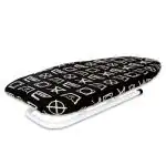 Peng Essentials Iron Table for Ironing Clothes | Wooden Floral Print Table top Iron Stand for Ironing Clothes Foldable | Iron Board for Ironing Clothes, Black