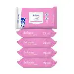 Softsens Wipes For Baby With Aloe Vera And Moisturising Lotion 72 Pcs Pack Of 5