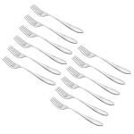 Vinod Florence 12 piece Stainless Steel Dinner Fork Set, Heavy Gauge Fork set