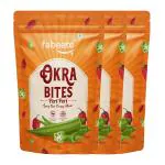 Fabeato Peri Peri Okra Chips | Gluten Free | Vegan Friendly Snack | Trans free|No Artificial Flavour | Vegetable Chips (Pack of 3 X 45g)