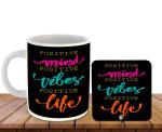 Whats Your Kick Positive Mind Positive Vibes Positive Life Motivational Quotes Printed White Caremic Coffee Mug With Desky 325 ML