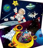 The Flyer's Bay Fiddly's Space Hero and Astronaut Wooden Jigsaw Puzzle for Boys and Girls Learning Educational Toy for 4 Years Above