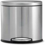 OPR Stainless Steel Plain Pedal Bin with Plastic Bucket And Lid | Trash Can, Round Shape Dustbin For Home, Bathroom, Kitchen, Office, Room (5 L, 7 x 11 Inches)