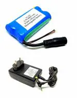InventoSales 1Pcs 3.7V 2000mAh Polymer Lithium ion Li-ion Battery 2 Cell with 5V 2A Adaptor Charger for DIY