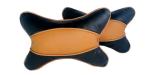 Apex Car Rest Orange And Black Neck Pillows For Force Motors Gurkha (Pack Of 2)