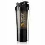 Homeleven Spider Protein Gym Shaker Bottle BPA Free Leak Proof Plastic with Extra Compartment 500 ML - Black