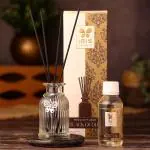 Iris Celeste Black Oudh Reed Diffuser with 1N glass jar,6N reed sticks and 100ml diffuser oil