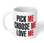 Akipi Grey's Anatomy Tv Show Pick Me Choose Me Love Me Ceramic Coffee Mug