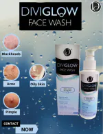 Divo Diviglow Face Wash 100ml Salycylic Acid,Glycolic Acid,Lactic Acid