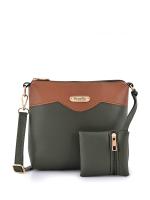 Krozilla Stylish Women Green Sling Bag With small wallet ()