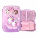 SHUTTLE ART Big Size Unicorn Pencil Case with Compartments, Pencil Pouch for Kids, Pencil Box for Kids, School Supply Organizer for Students, Stationery Box Pouch