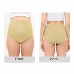Mylo Essentials High Waist Maternity/Postpartum Panty -Anti-Microbial with Comfy Adjustable Waistband (M, French Vanilla & Dazzling Blue)