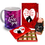 Midiron Romantic Gift |Chocolate Gifts|Love Combo Gift |Valentines Gift for Girlfriend/Wife|Anniversary, Birthday Gift |Handmade Chocolate Box, Printed Ceramic Coffee Mug & Love Greeting Card