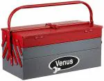 Venus VTB-5 Metal Tool Box with 5 Compartments (Red)