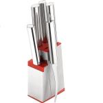 PRERNA Stainless Steel Kitchen Knife Set with Stainless Steel Block, Knife Set for Kitchen with Stand, Knife Holder for Kitchen with Stainless Steel 1 Peeler 4 Pcs Knife