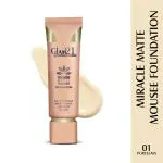 Glam21 Miracle Matte Mousse Foundation+SPF20|Weightless Soft Natural Finish Oil-free| Porcelain,35g