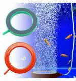 Vayinato Multi Color 3 Inch Ring Disk Bubble Aquarium Durable Oxygen Air Pump Stone (Pack Of 2)