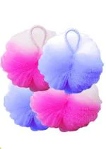 Tamsa Prime Bath Round Loofah Multicolor (Pack of 4) High Lather Cleansing For Men & Women /loofah