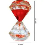 Sigaram 5.5X3.5 Inch Hourglass,Paper Weight,Timer,Decorative Showpiece K1767 Decorative Showpiece - 8 cm (Fiber, Red)