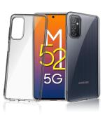 Golden Sand for Samsung Galaxy M52 5G Case - Ice Crystal Hybrid Scratch-Resistant, Yellow Resistant Coating, Shockproof Back Cover, Transparent PC Military Grade TPU, Black Clear