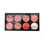 Glam21 Blush Highlighter Palette | Silky pigments for long lasting shimmer look | suitable for all skin tone | 24 gm - Classy-03