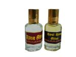 KAH ATTAR Rose and Real Rose Long Lasting Fragrance 12 ml Each