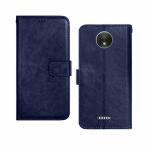 Mobiclonics Vintage Flip Cover For Moto C Plus+- Blue