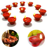 QinPin Diwali Water Sensor LED Diyas Big Batti Flameless Smokeless Eco-Friendly Decor Lights for Home, Rangoli, and Festive Pooja (Pack of 12)