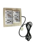 Saifpro Wood Electric Extension Frame 3 Socket, 3 Switch 5 Ampere Wire Length 8 Ms - 8 Meters