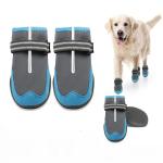 KUTKUT Waterproof Dog Shoes for Hot Pavement Dogs Boots Heat Protection Paw Breathable Non-Slip Rain Shoes Adjustable Reflective Straps for Small Medium Large Dogs 4PCS (Size 5: 8.5cm x 6.0cm)