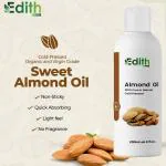 Edith Naturals Almond Drops Hair Oil with 6X Vitamin E Nourishment for 2X Hairfall Reduction Hair Oil (200 ml)
