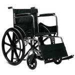 ARCATRON FSS100 Foldable Wheelchair | Lifetime Spare Parts Support Available - with Sturdy X-frame Easy Folding Mechanism | Chrome Plated Steel Chassis and Rear Mag Wheels | Proudly Made in India