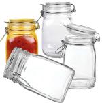 Pure Source India Clear Glass Cookie Jars 1500 Milliliters