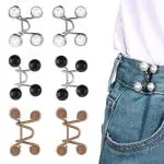 SANNIDHI 4/8 Pairs Adjustable Waist Buckle For Pants, Instant Jeans Button Pins Pant Waist Tightener Adjuster Detachable Pin Buttons For Loose Jeans, Skirts