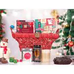 ZOROY LUXURY CHOCOLATE Christmas Sleigh Gift Hamper for Corporate Celebration Birthady Wedding | Box of 3 Belgian Bars Cookies rich plum cake candle chocolate coated butterscotch nuts