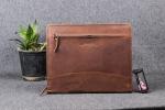 Leather Portfolio with front & back pockets, A4 Leather Personalized Padfolio for Business , Leather Planner/Organizer.