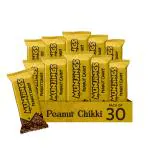 MUNJINGS Peanut Candy Jaggery Peanut Chikki Kadala Mittai Groundnut Chikki Burfy (Pack of 30, 15g Each)