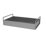 Appeasy Black Rectangle Iron Kitchen & Bathroom Vanity Tray 33 cm x 8 cm