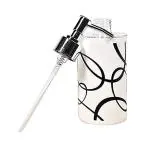 ShopiMoz Combo Of 2 Multipattern White Plastic Body and Chrome Finish Top Soap Dispenser (Multicolour)